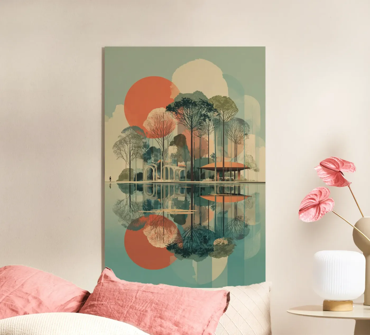 Reflected Stillness acryl van Mosaic Dialogue