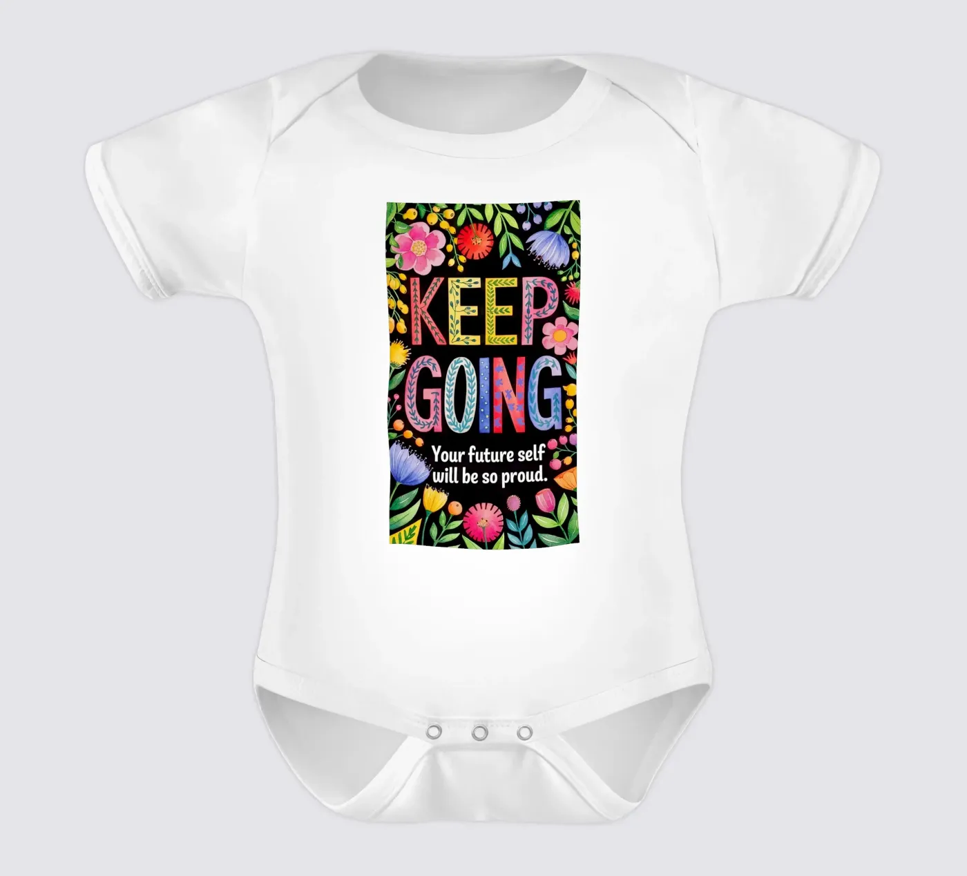 WEITER GEHEN Kurzarm Babybody von 20 Farben