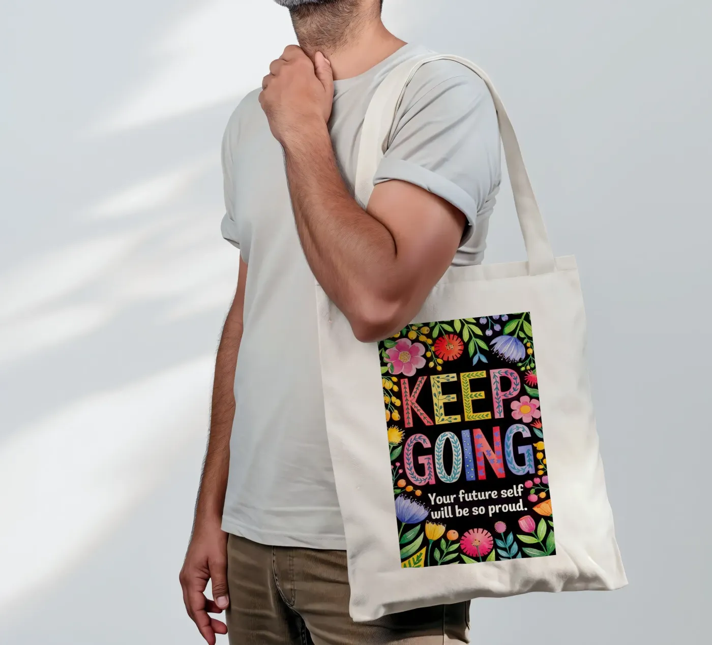 KEEP GOING tote bag by 20 Farben