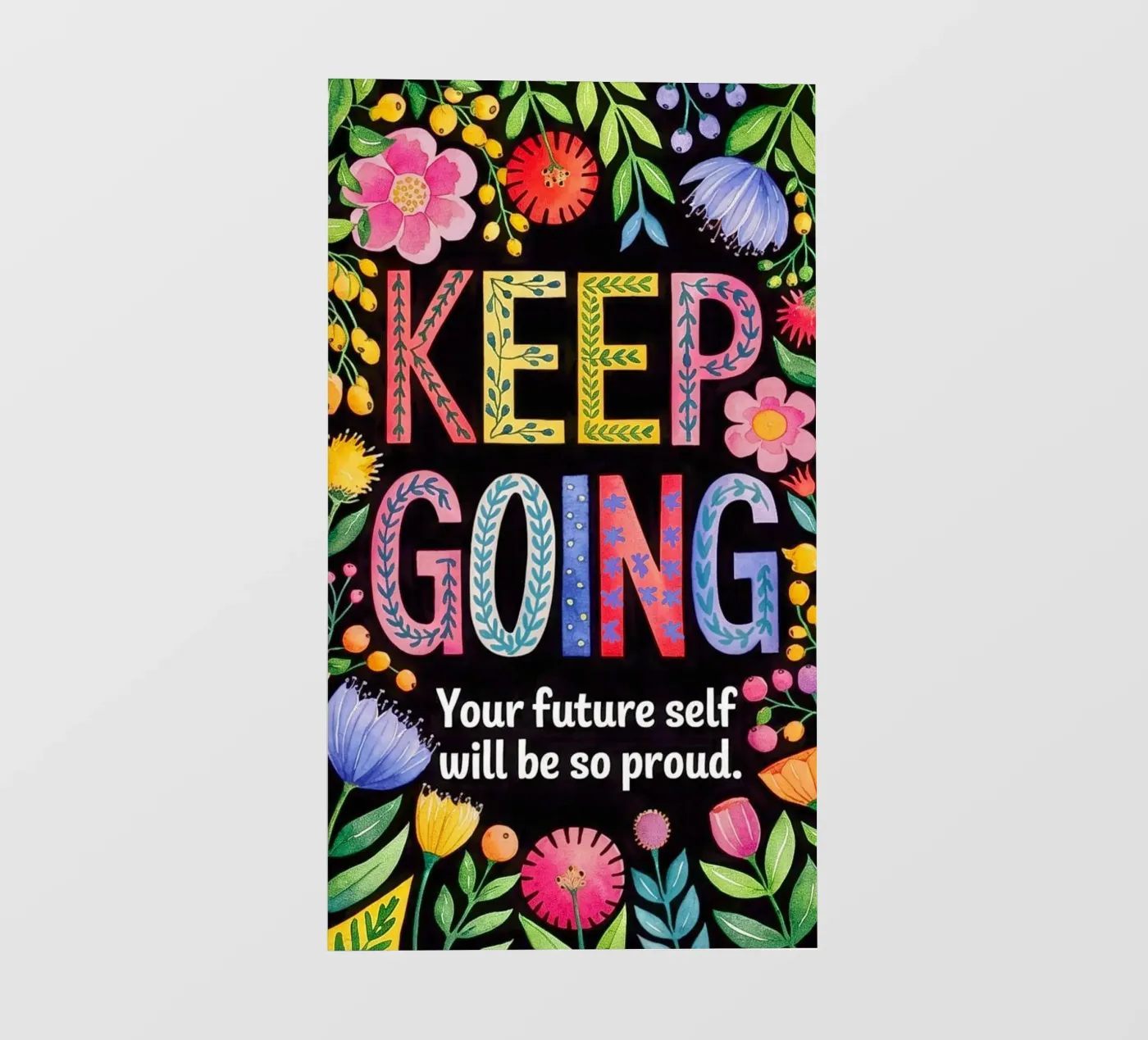 KEEP GOING backlit folie van 20 Farben