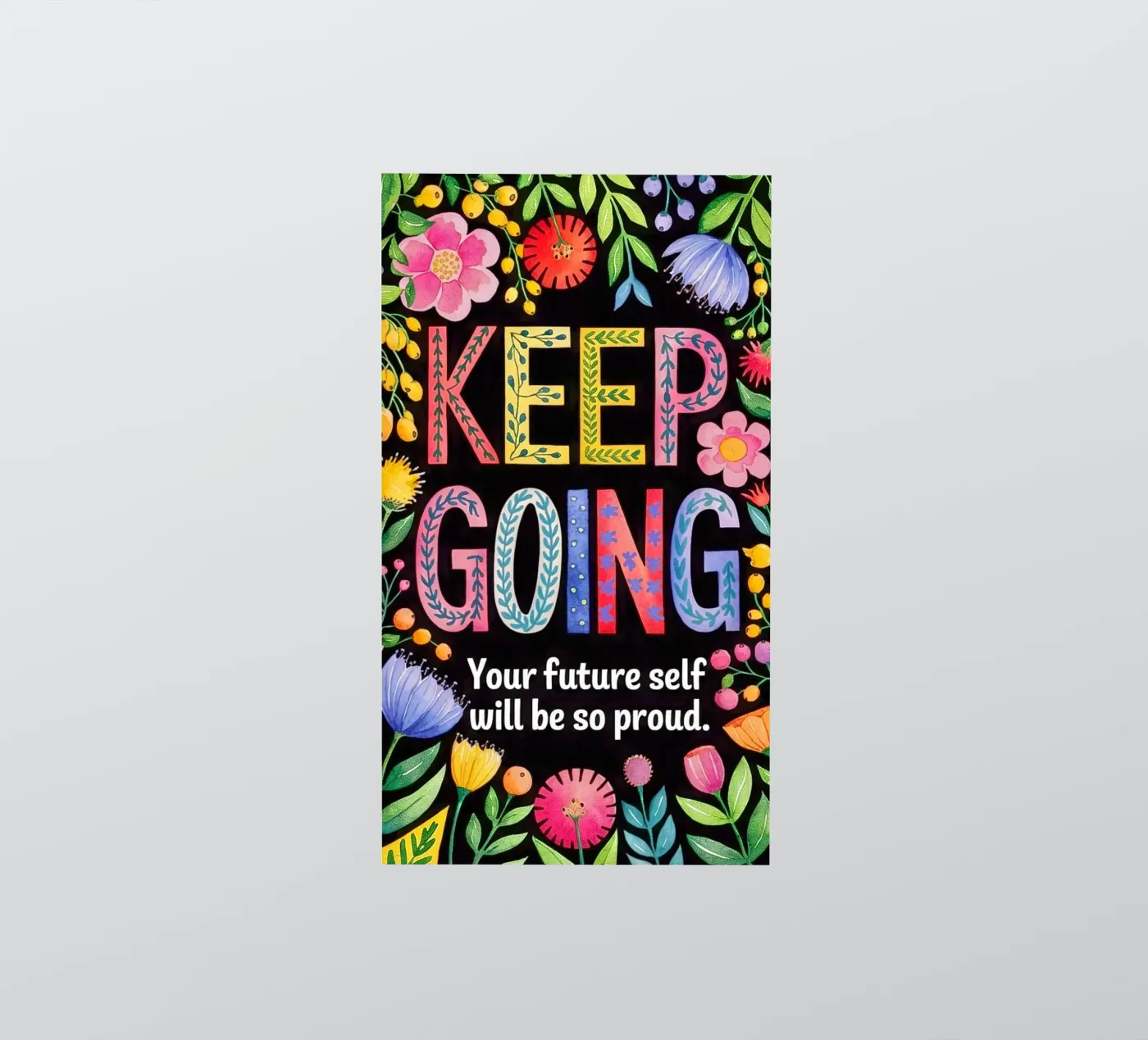 KEEP GOING adesivo da 20 Farben