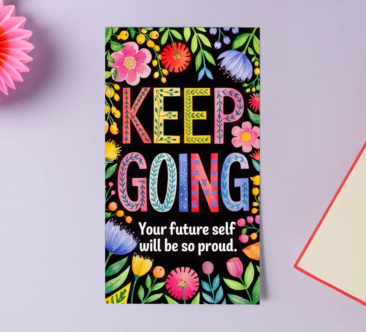 KEEP GOING sticker sheet by 20 Farben