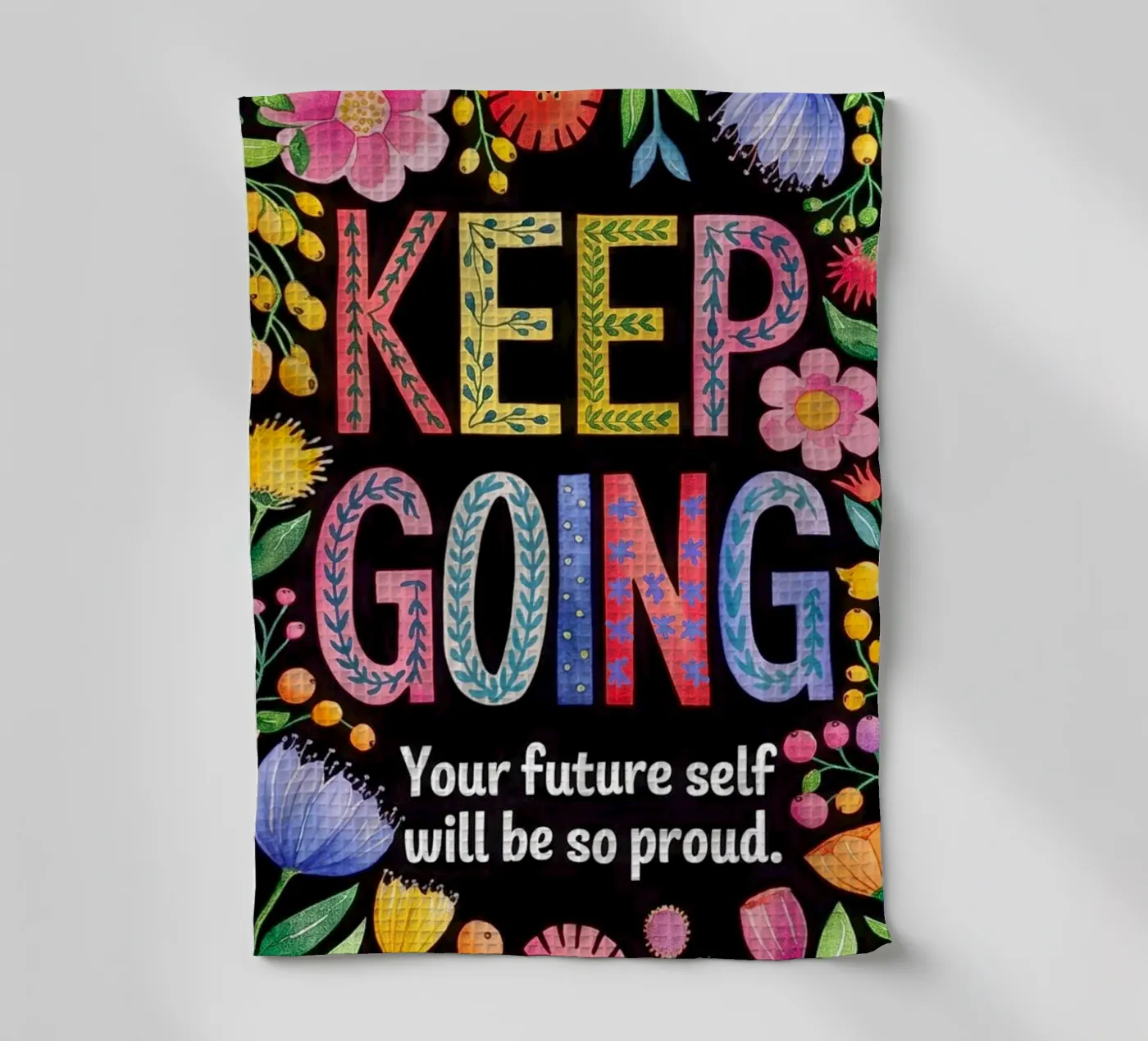 KEEP GOING torchon de 20 Farben