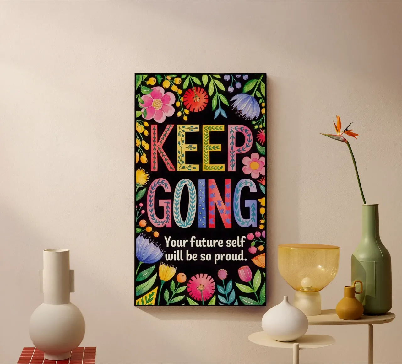 KEEP GOING plexiglas de 20 Farben