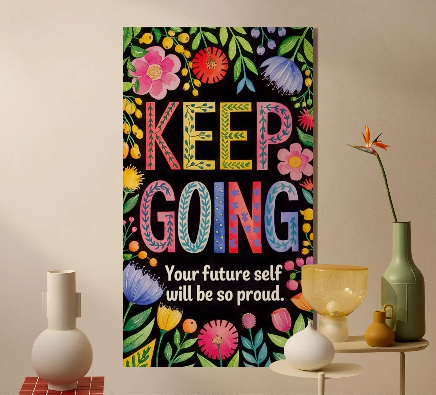 KEEP GOING acrylic glass by 20 Farben
