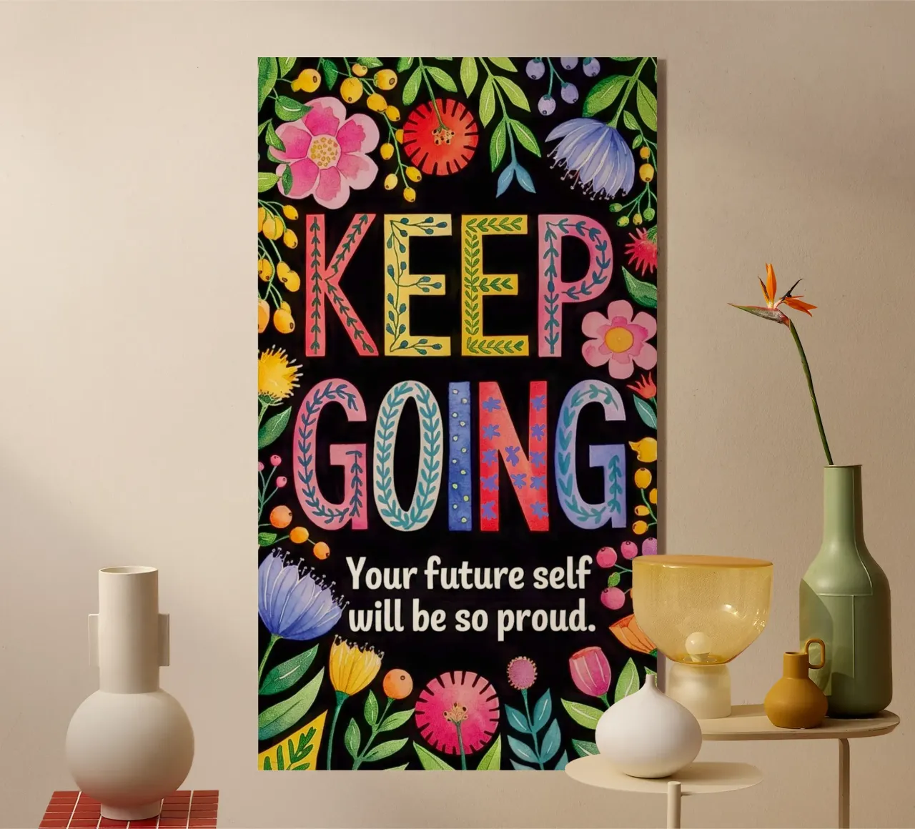 KEEP GOING plexiglas de 20 Farben