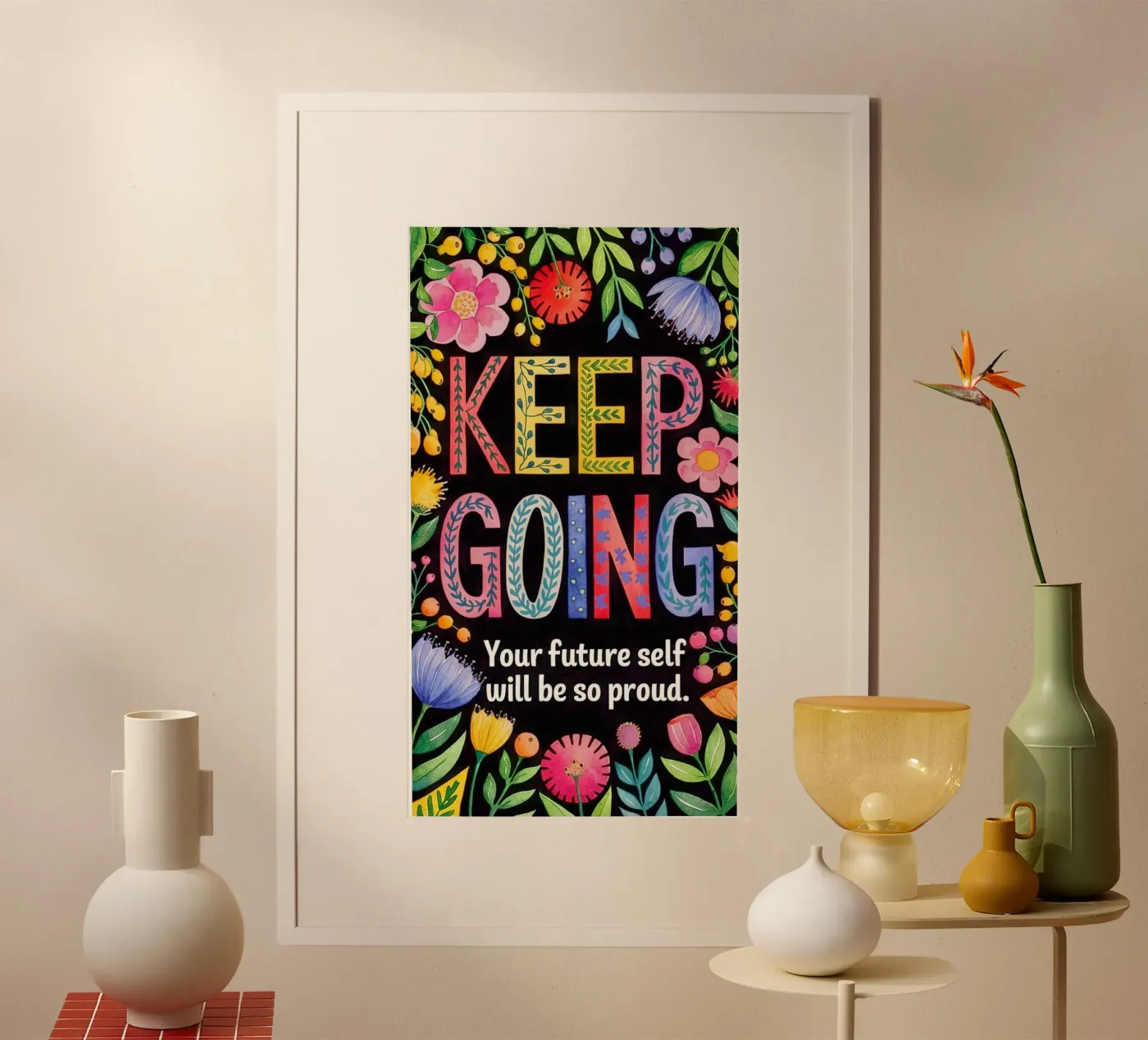 KEEP GOING poster de 20 Farben