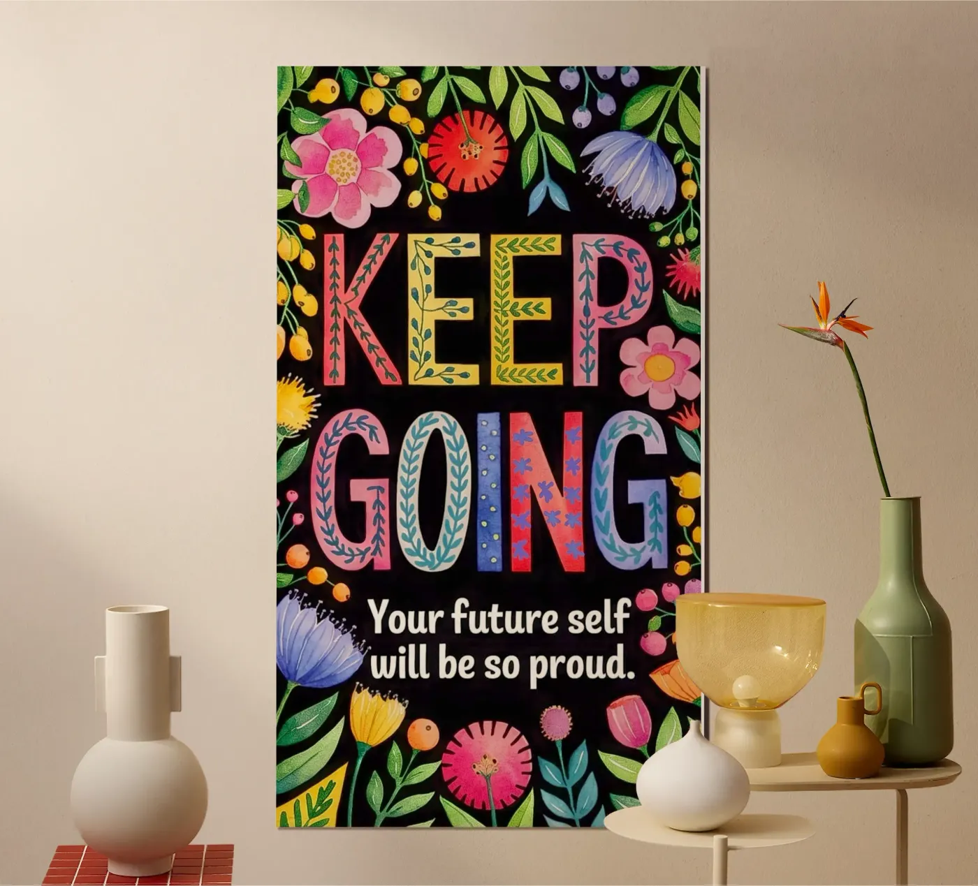 KEEP GOING poster de 20 Farben