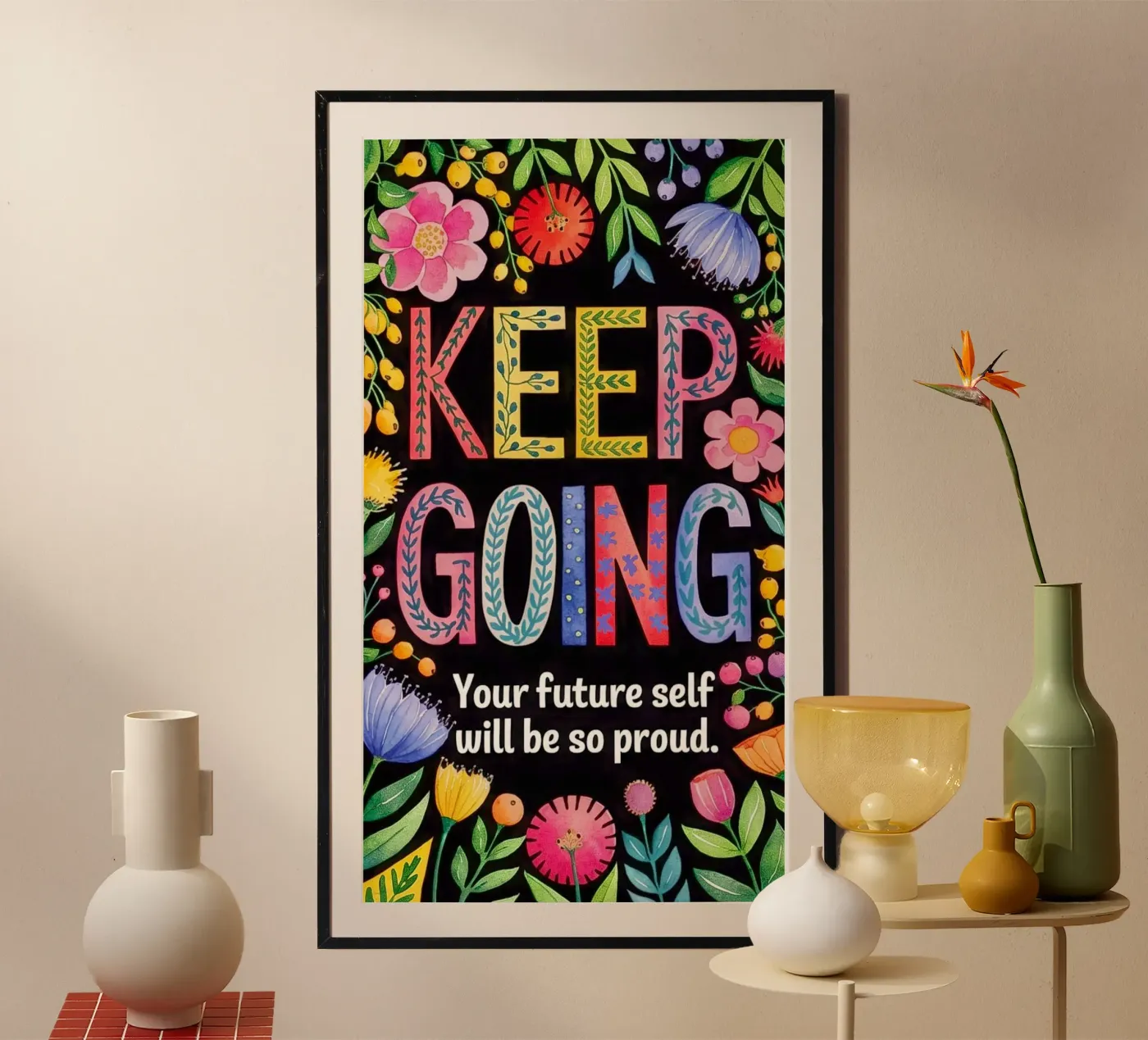 KEEP GOING poster de 20 Farben