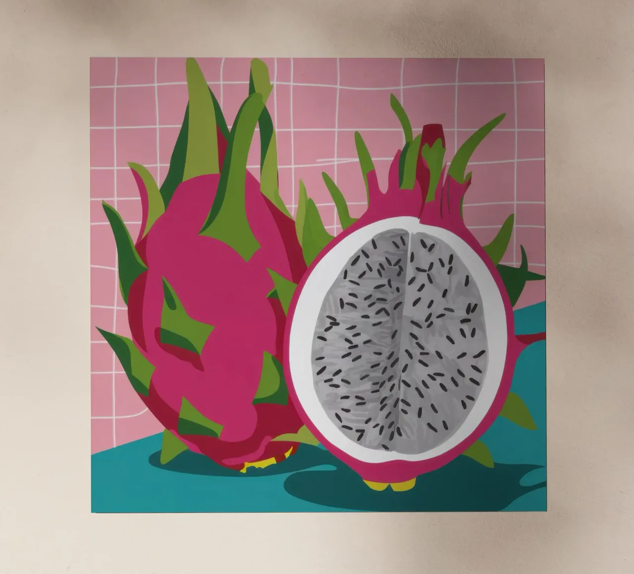 Pitaya esotica Pop pellicola backlit da Sun Riser