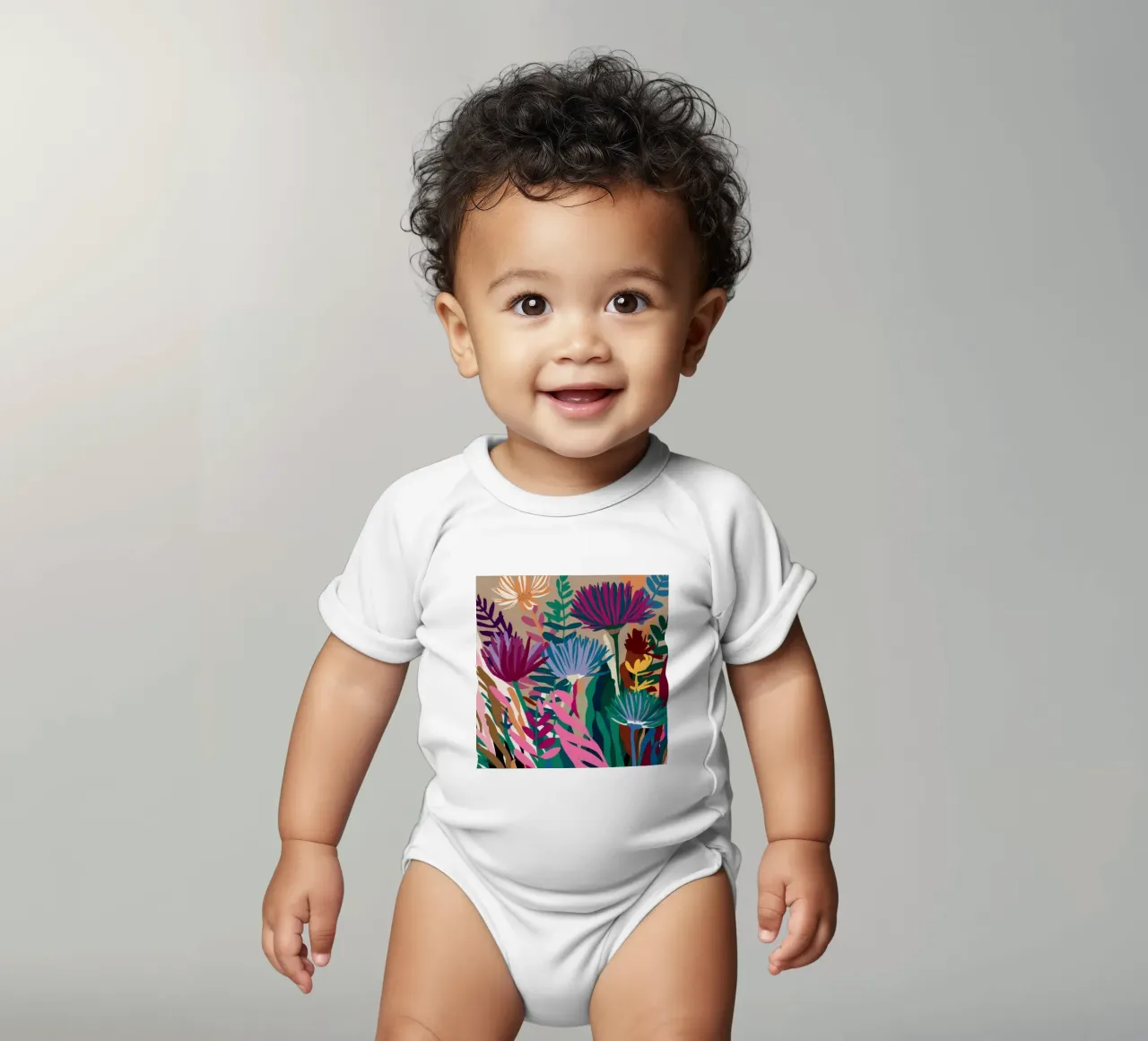 Psychedelischer Dschungeltraum Kurzarm Babybody von Sun Riser