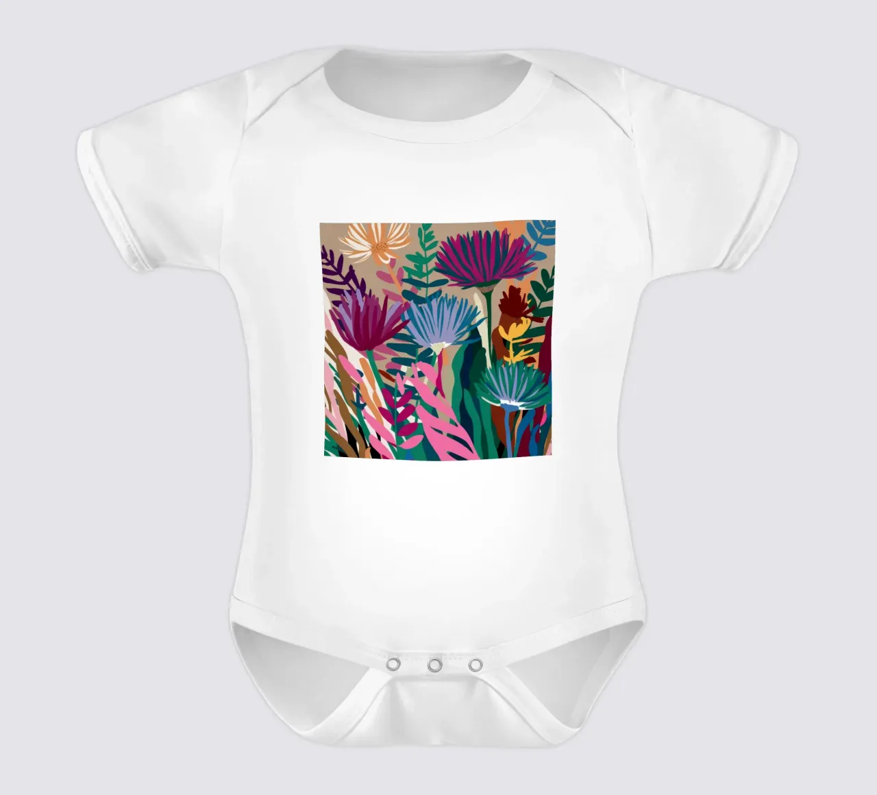 Psychedelischer Dschungeltraum Kurzarm Babybody von Sun Riser