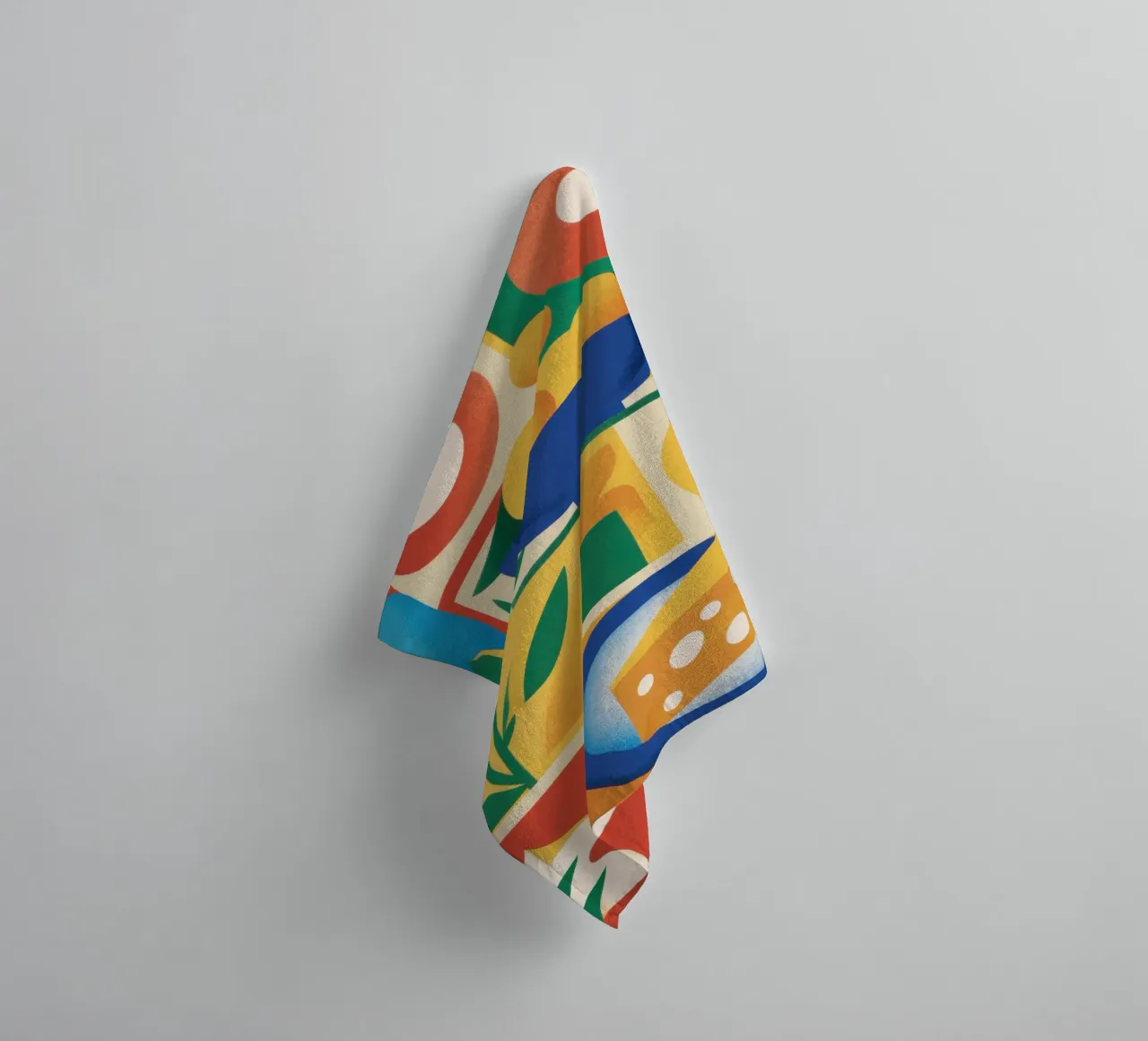 Geometric Citrus Still Life towel by Sun Riser