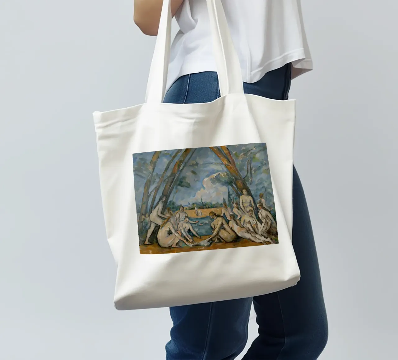 Paul Cézanne - De grote baadsters jute draagtas van William Store