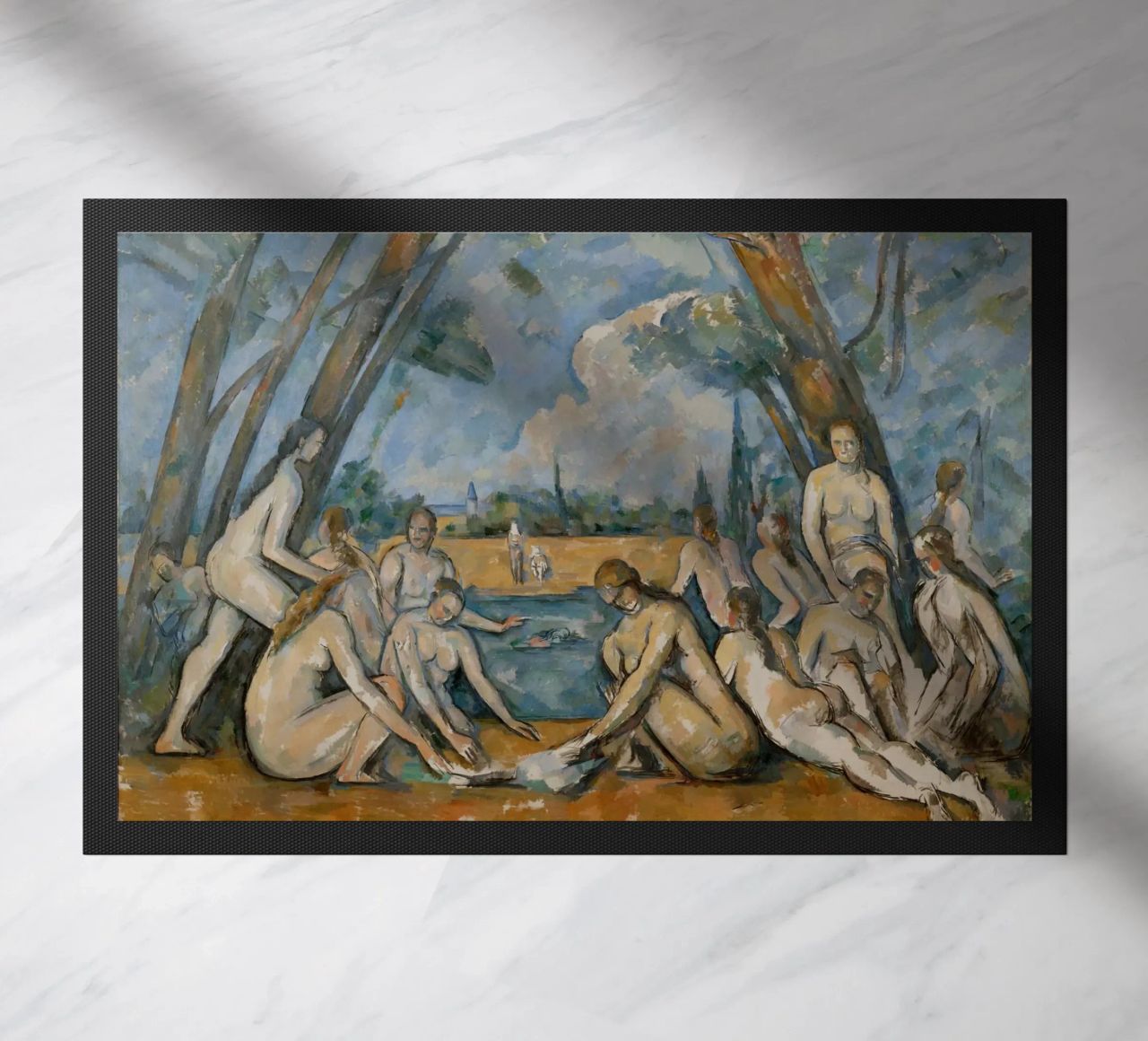 Paul Cézanne - Le grandi bagnanti zerbino da William Store