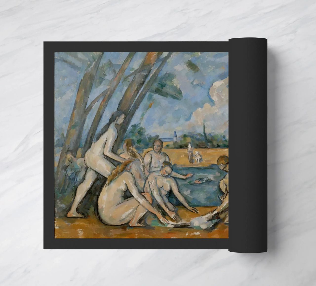 Paul Cézanne - Le grandi bagnanti zerbino da William Store