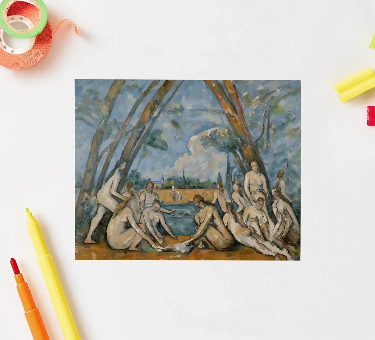 Paul Cézanne - The Large Bathers sticker by William Store