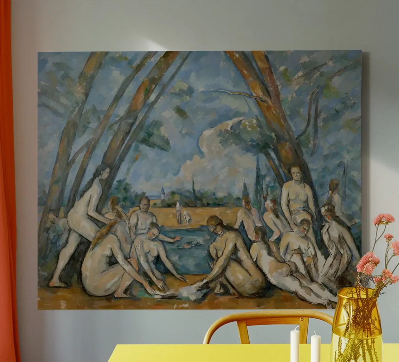 Paul Cézanne - The Large Bathers canvas with Floater frame by William Store