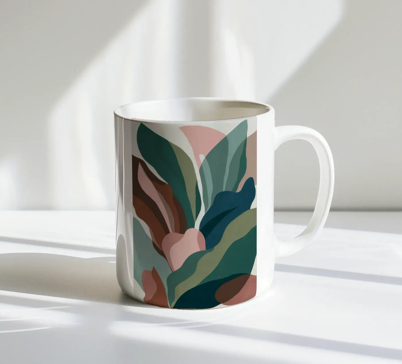 Earthen Leaf Layers ceramic mug by Sun Riser