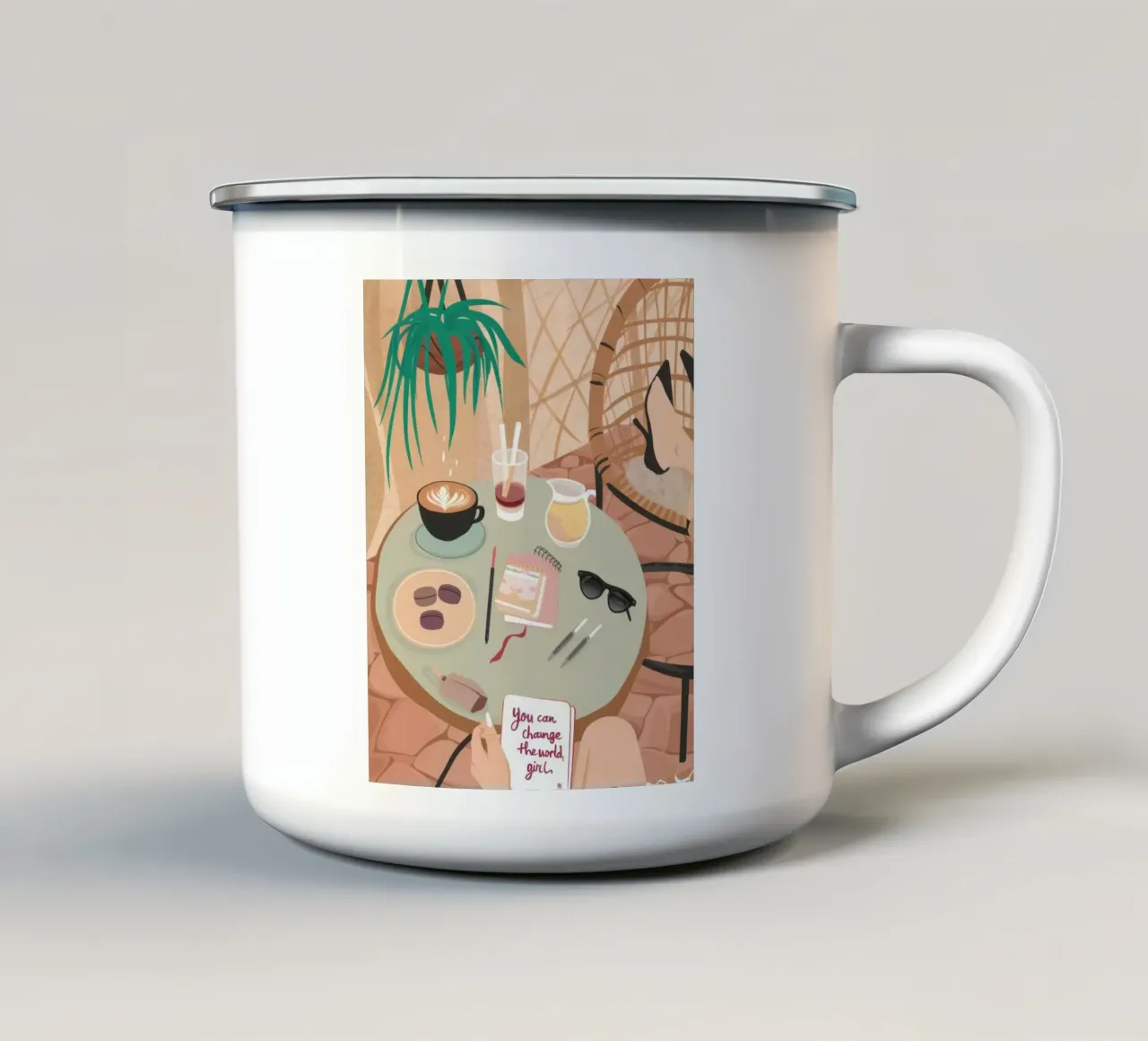 Momento poetico al caffè tazza in smalto da Sun Riser