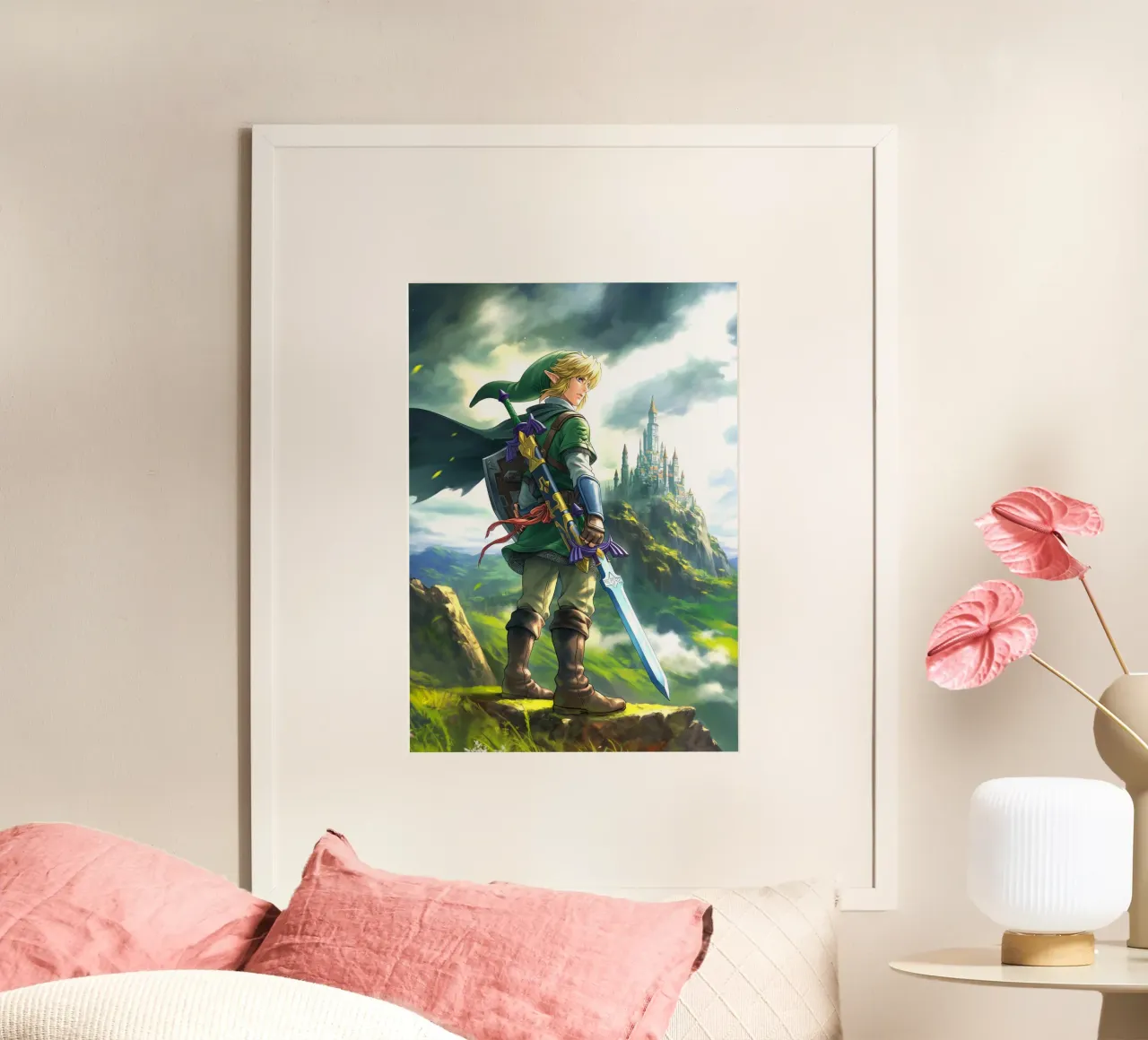 Link from The Legend of Zelda poster con telaio in alluminio da Stellar Creative