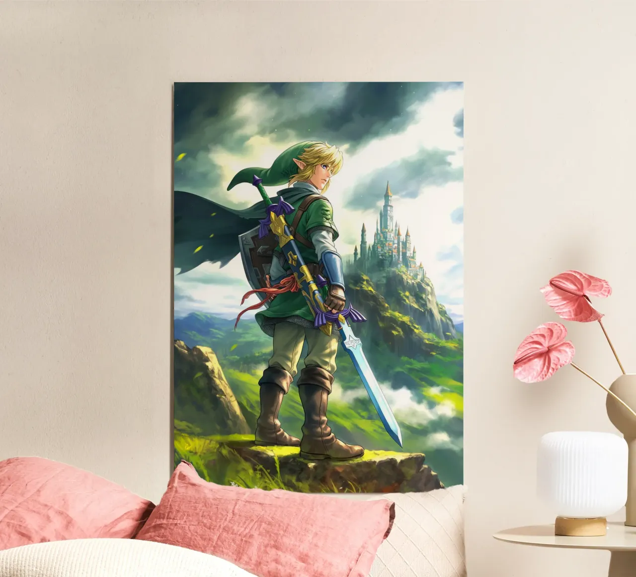 Link from The Legend of Zelda poster con telaio in alluminio da Stellar Creative