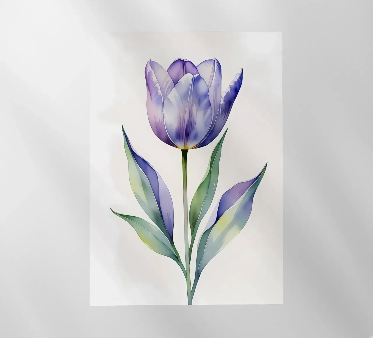 Pittura ad acquerello di tulipani viola pellicola backlit da Bloom And Brush