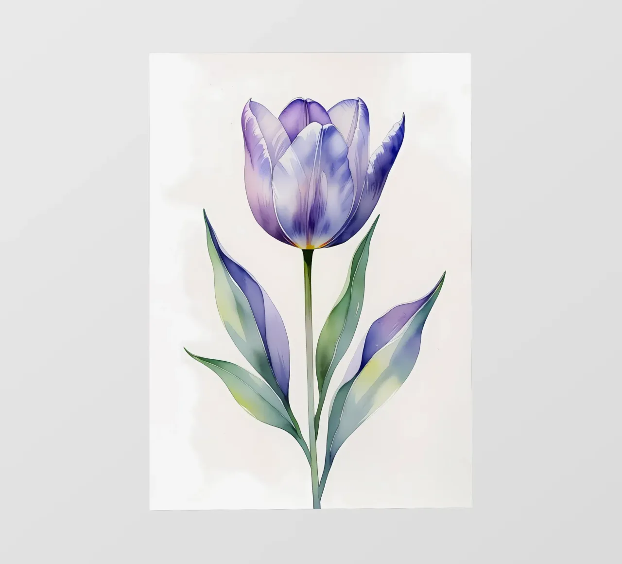 Pittura ad acquerello di tulipani viola pellicola backlit da Bloom And Brush