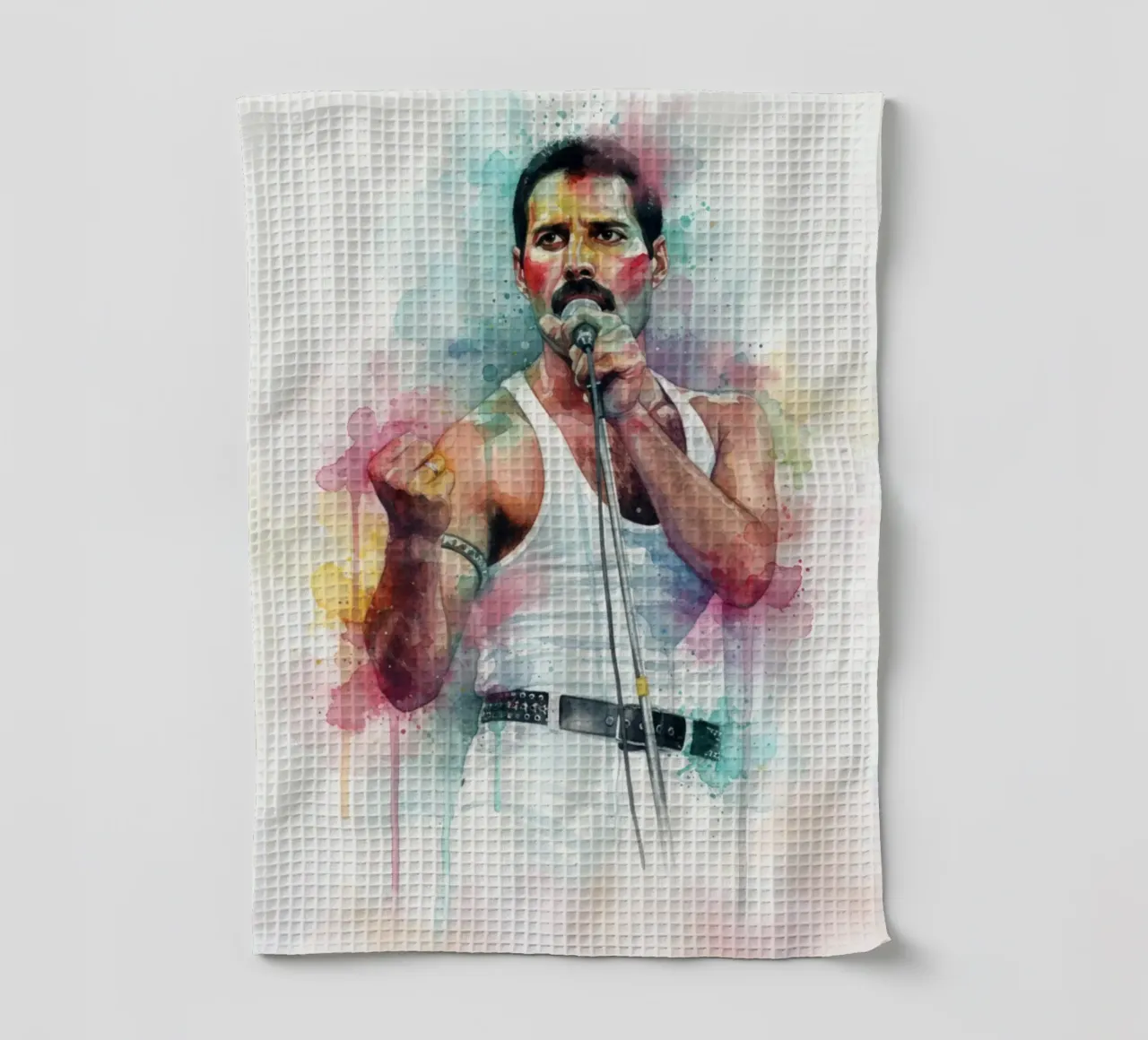 Freddie Mercury art abstrait coloré torchon de Kalis