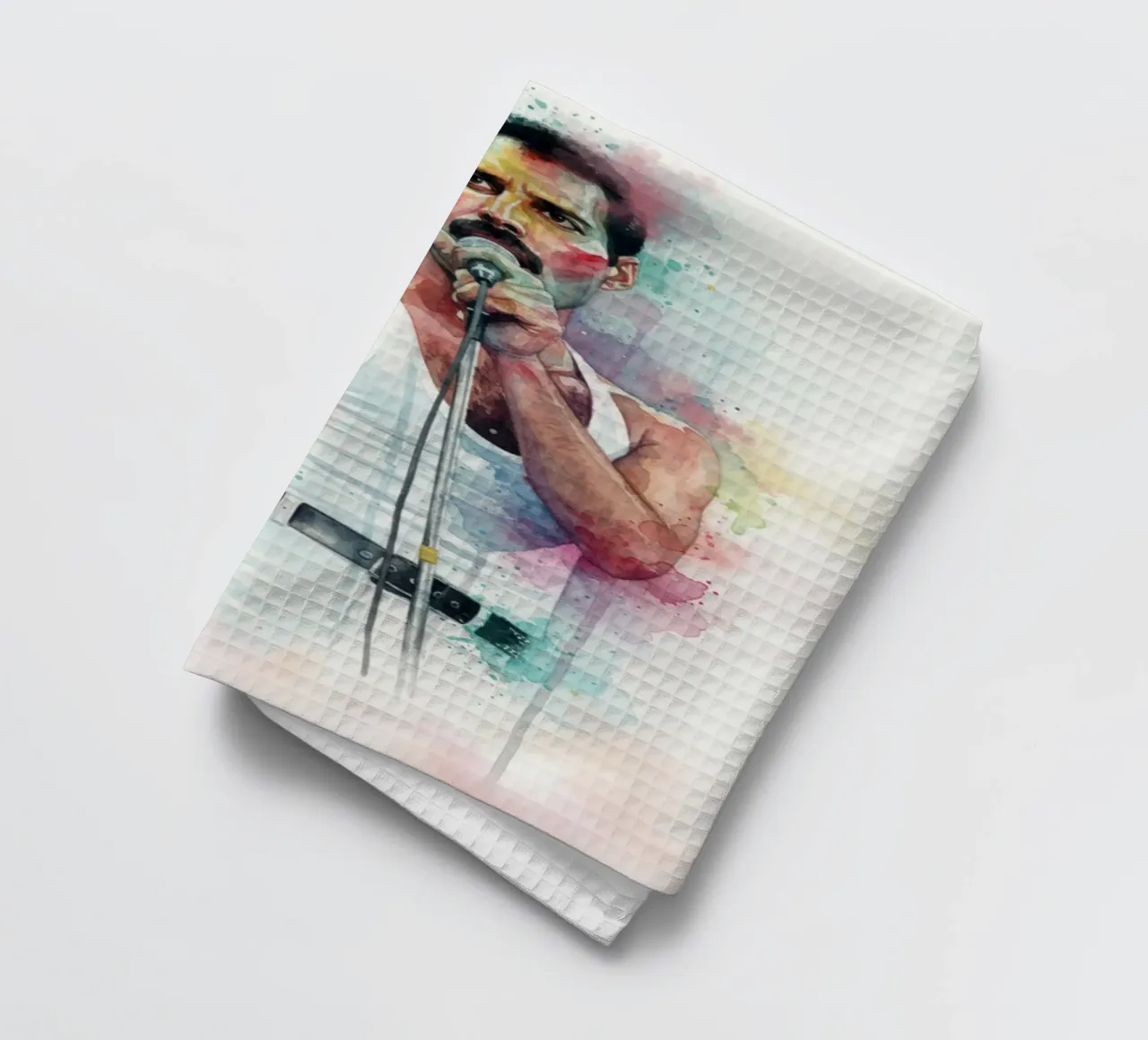 Freddie Mercury art abstrait coloré torchon de Kalis