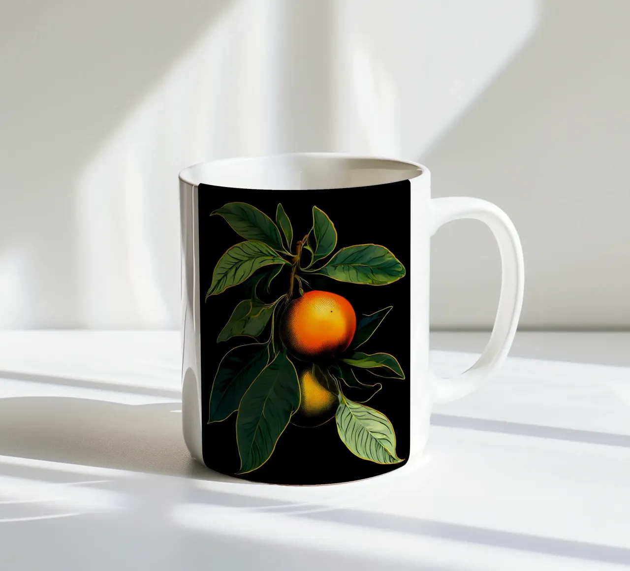 Delizia al mandarino dorato tazza in ceramica da Artistic-shop