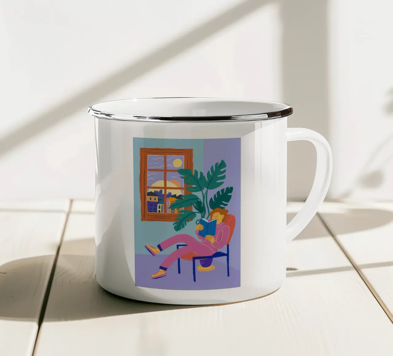 Gouden Uur Rust emaille mok van Sun Riser