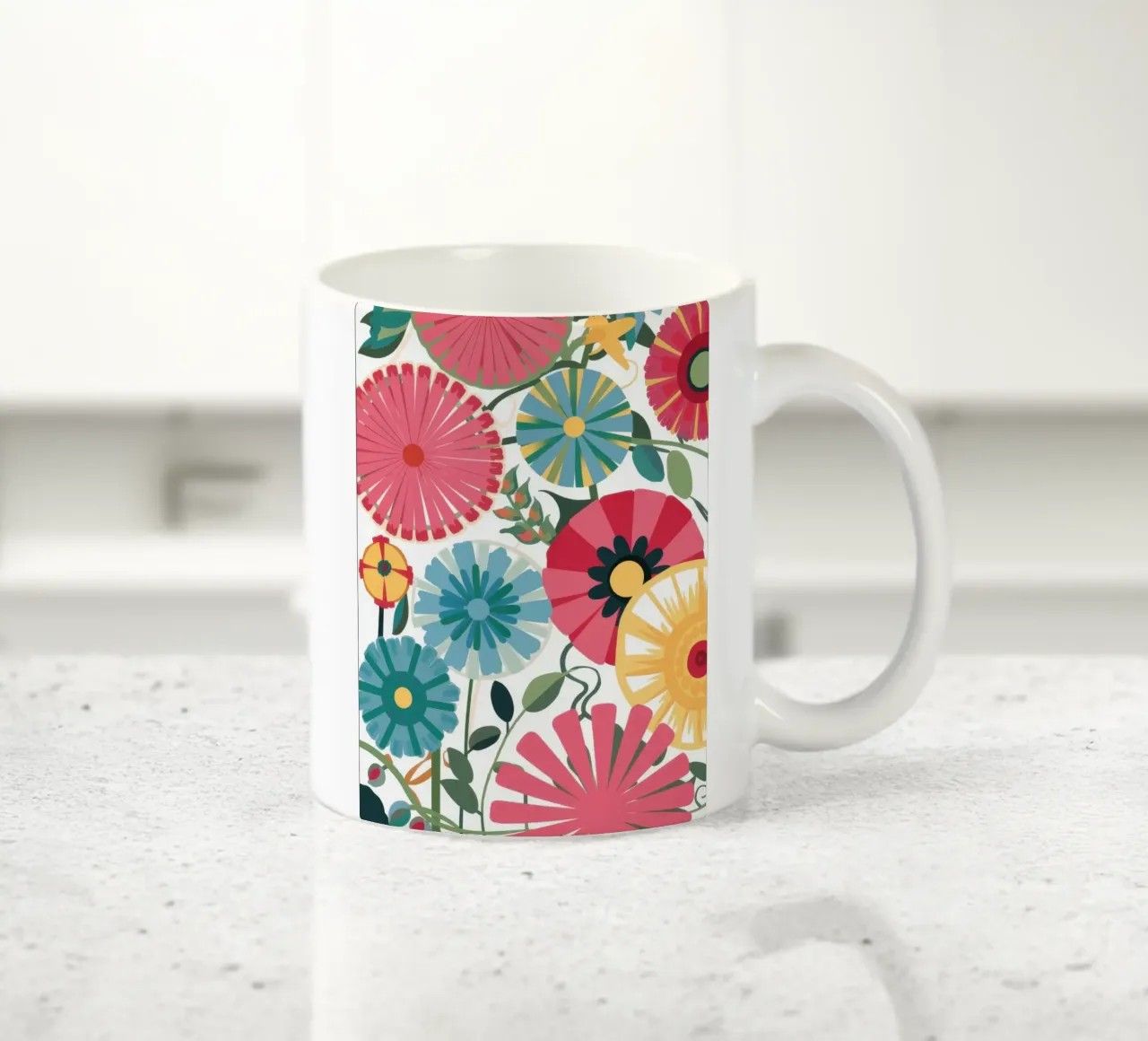 Campo di fiori caleidoscopico tazza in ceramica da Sun Riser