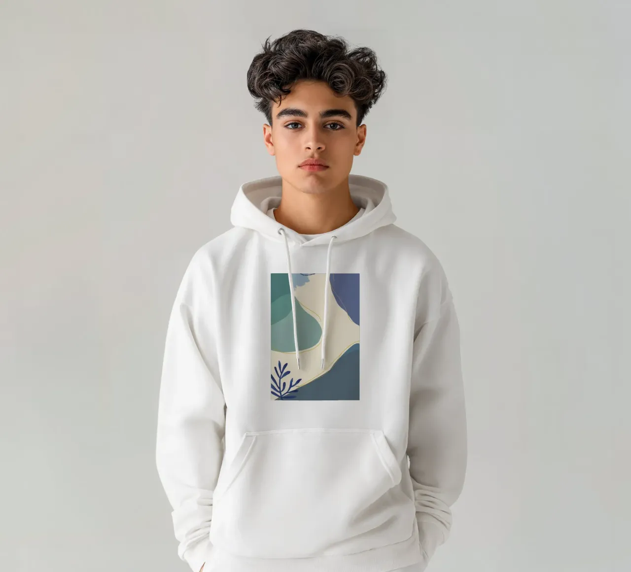 Gelassene fließende Formen Hoodie von Sun Riser