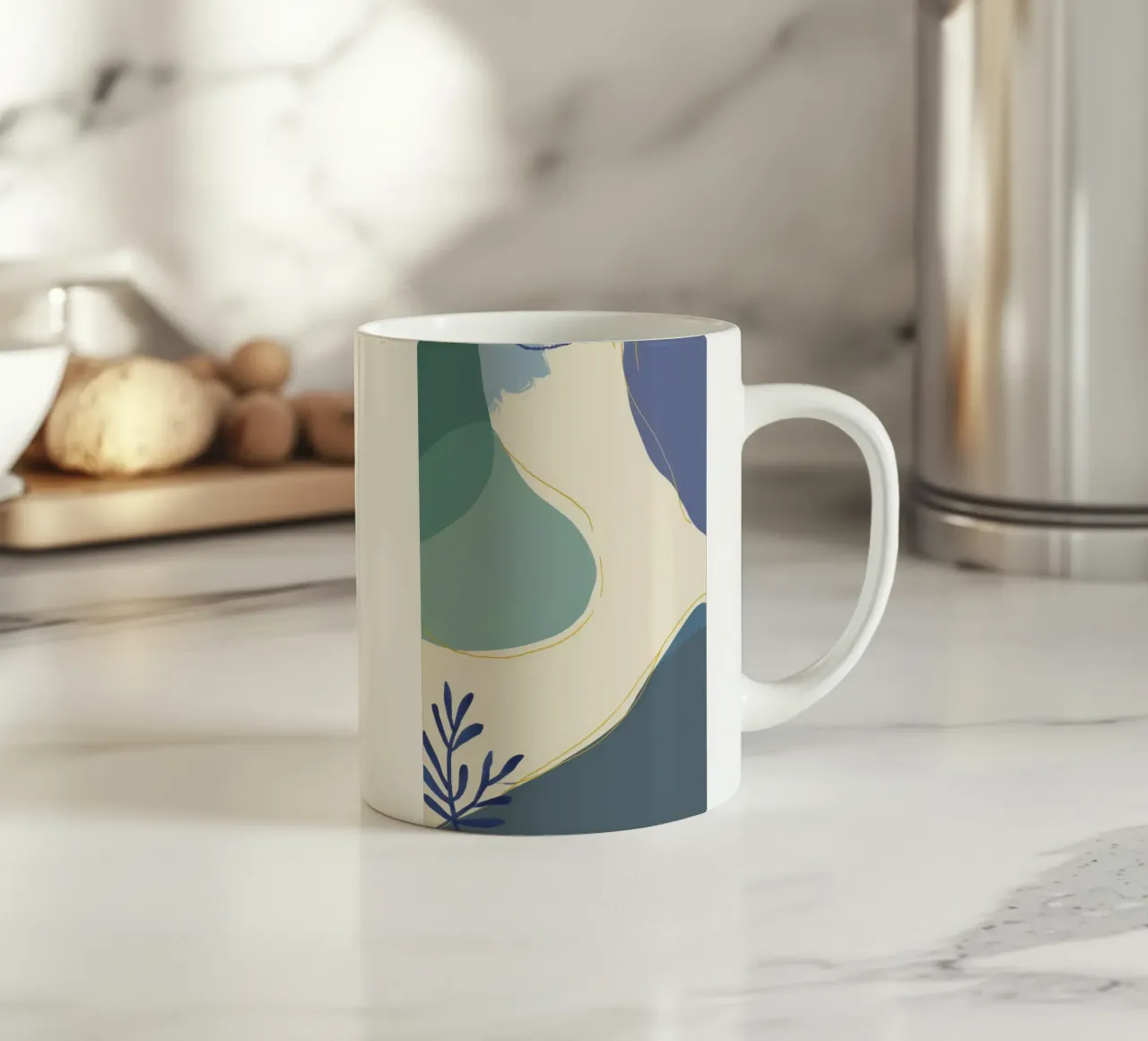 Forme serene e fluide tazza in ceramica da Sun Riser