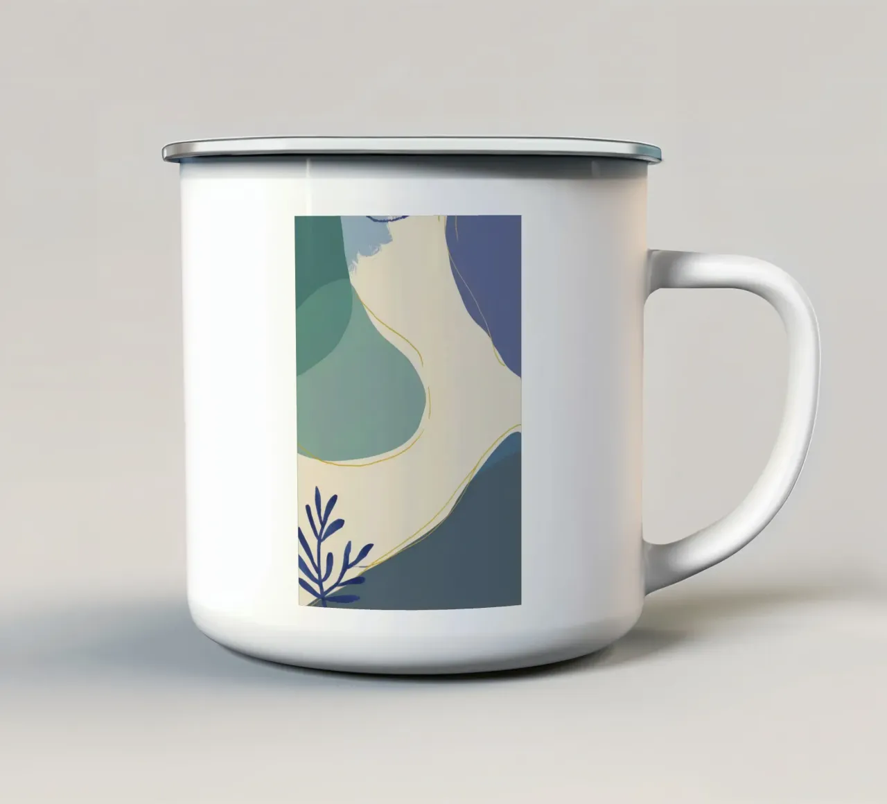 Forme serene e fluide tazza in smalto da Sun Riser