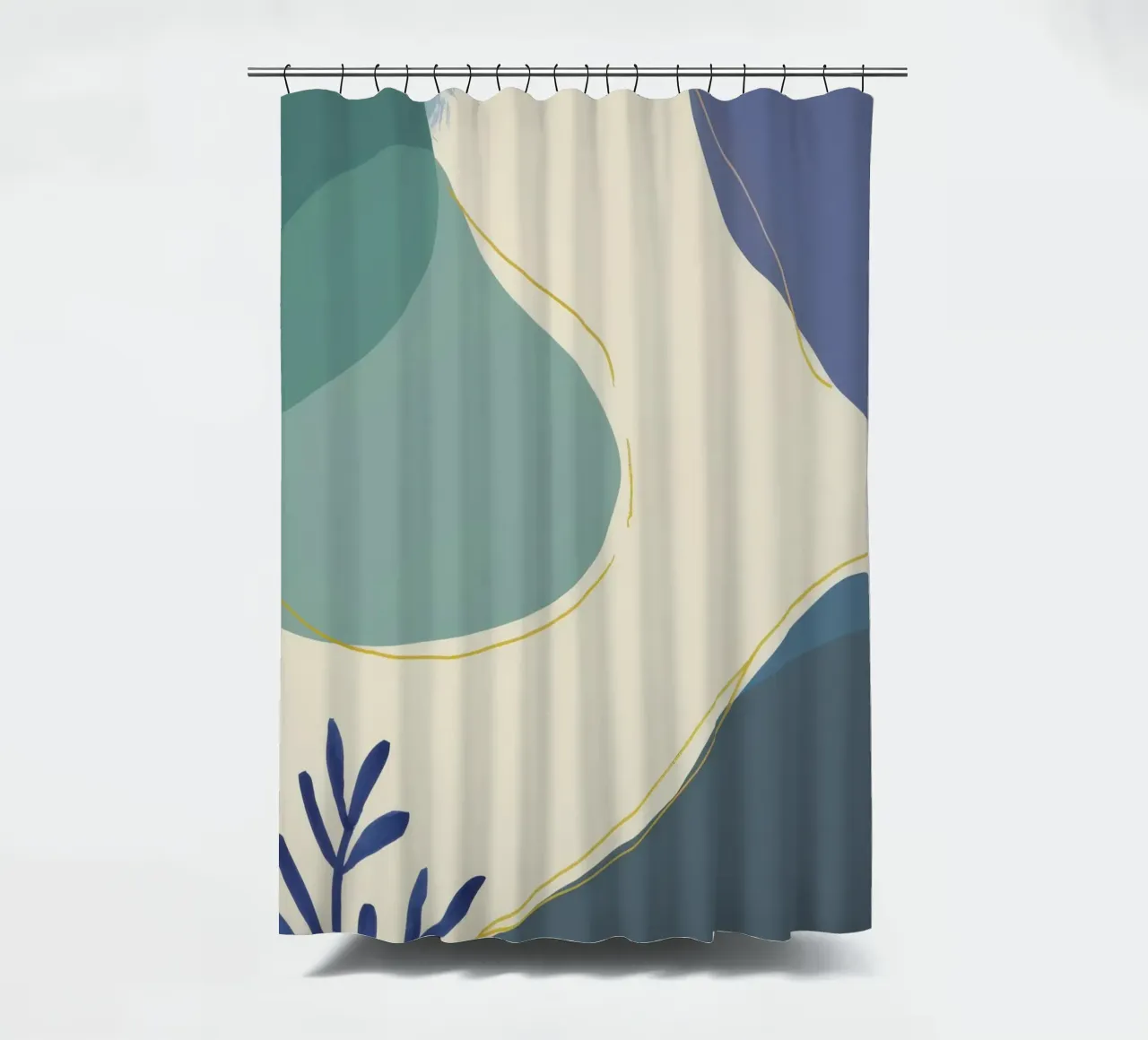 Forme serene e fluide tenda da doccia da Sun Riser