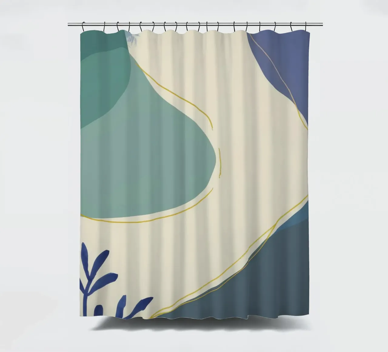 Forme serene e fluide tenda da doccia da Sun Riser