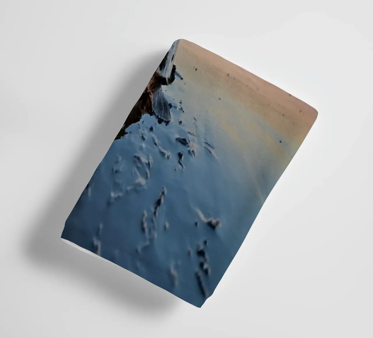 Mummy sea turtle on the beach on her way into the sea towel by DiveDuke