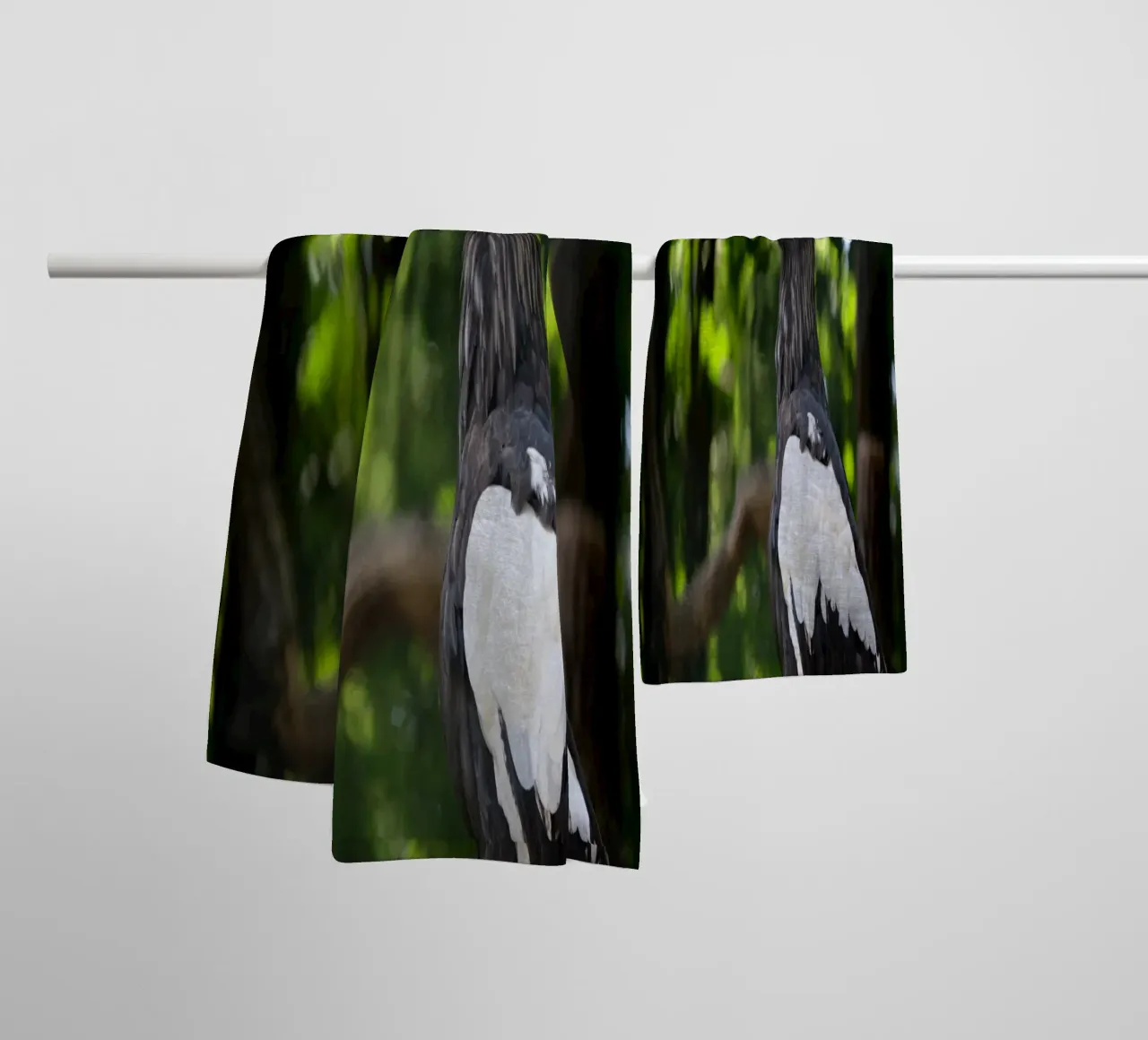 Close-up of an eagle in nature towel by DiveDuke