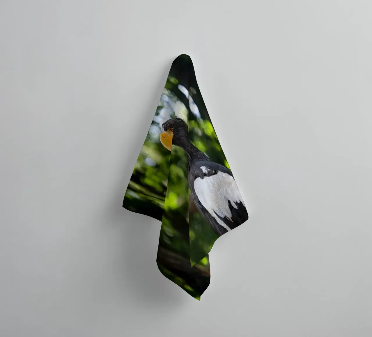 Close-up of an eagle in nature towel by DiveDuke