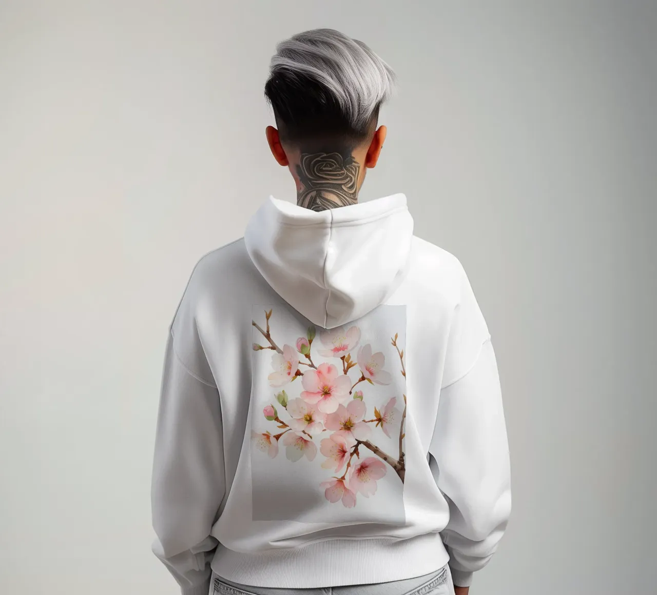 Acquerello sui fiori di ciliegio felpa con cappuccio da Bloom And Brush