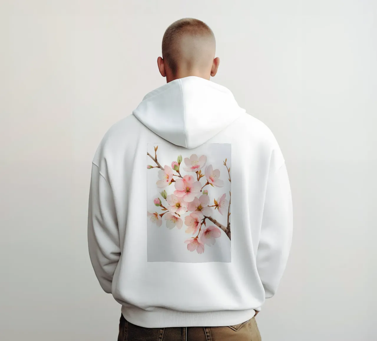 Acquerello sui fiori di ciliegio felpa con cappuccio da Bloom And Brush