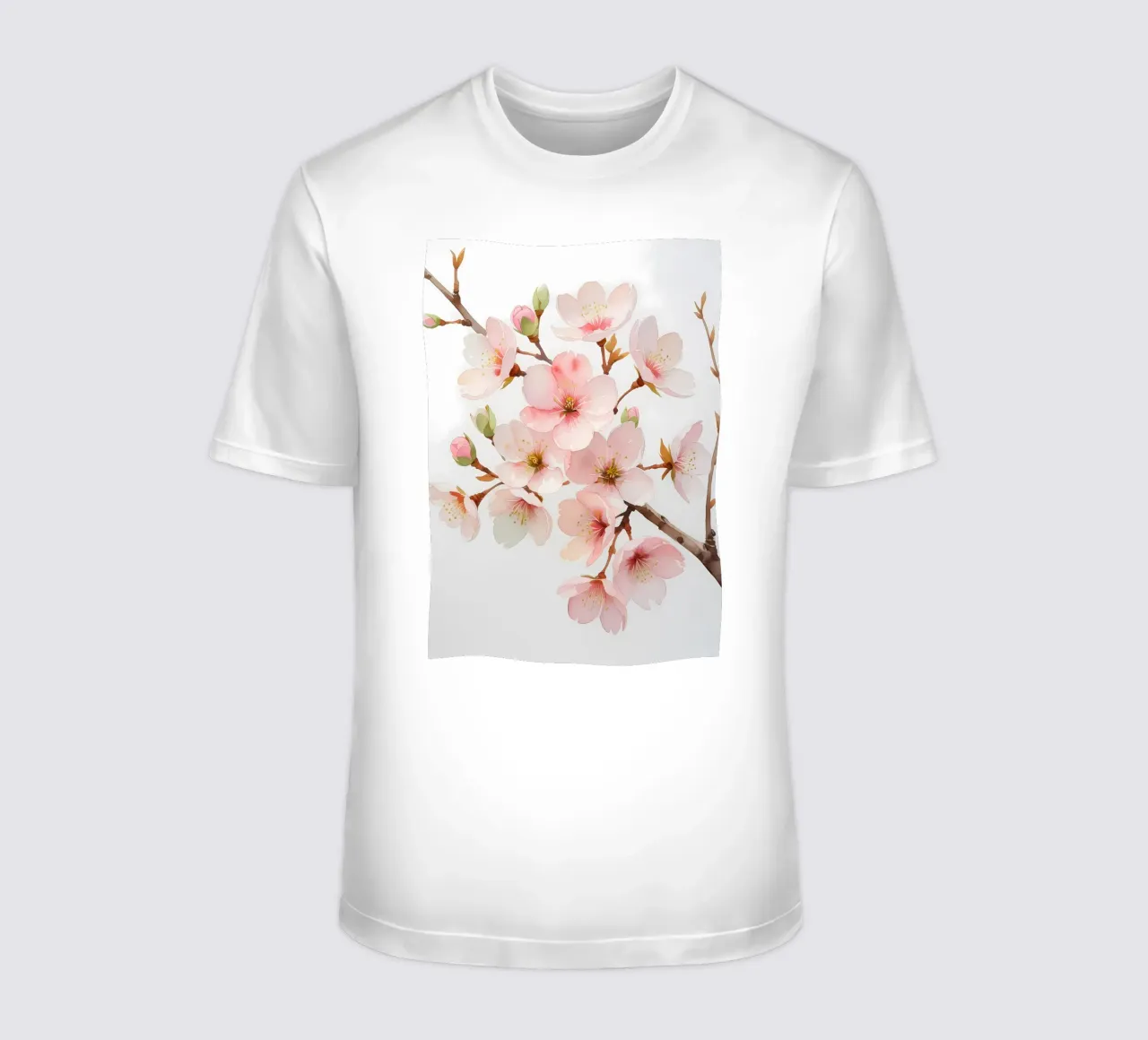 Acquerello sui fiori di ciliegio t-shirt da Bloom And Brush