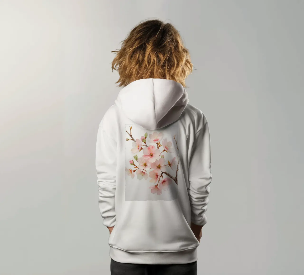 Acquerello sui fiori di ciliegio felpa bambino con cappuccio da Bloom And Brush