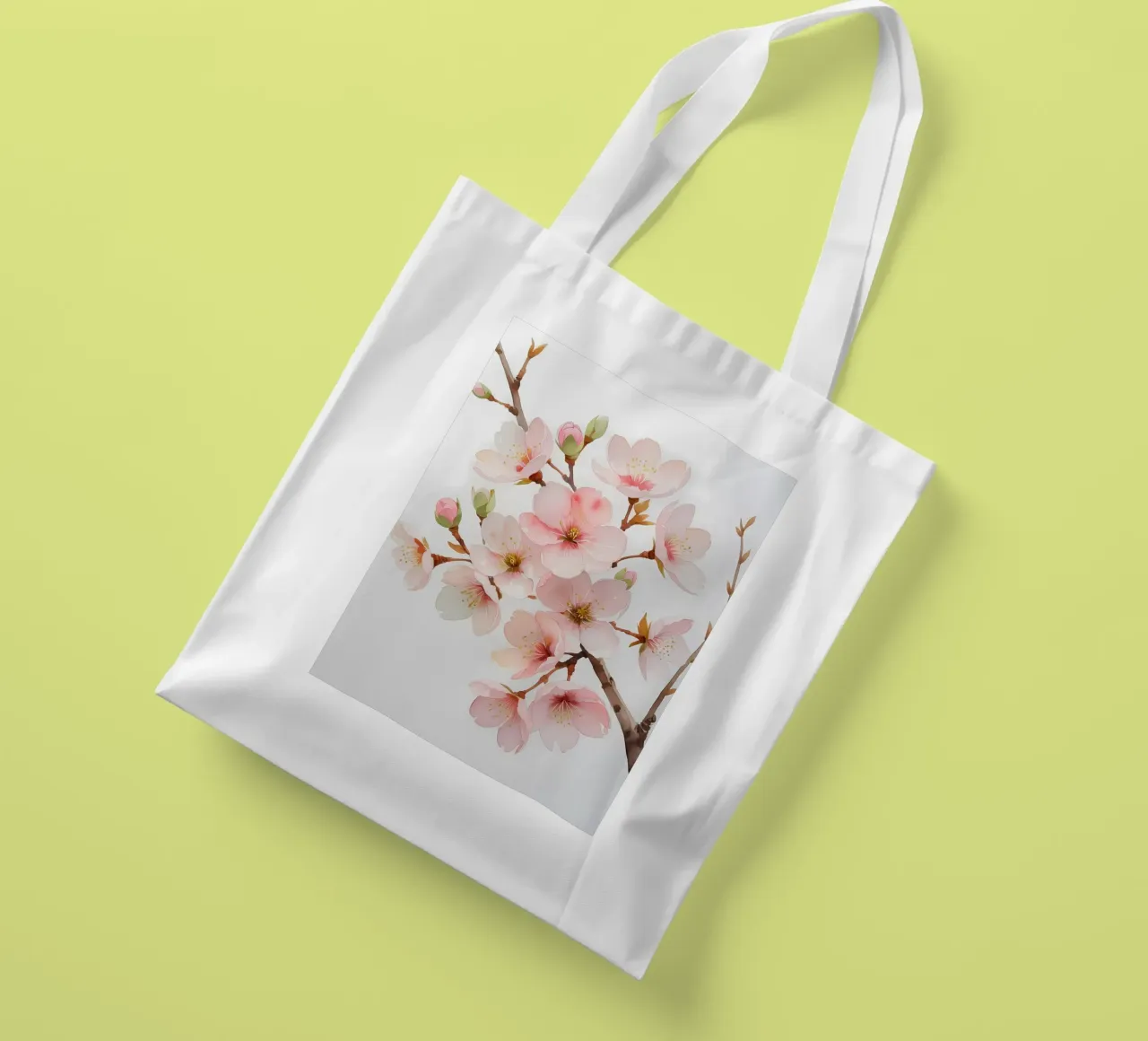 Acquerello sui fiori di ciliegio borsa in juta da Bloom And Brush