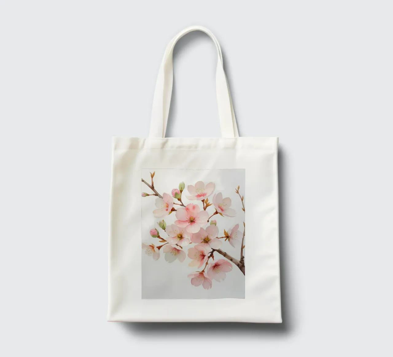 Acquerello sui fiori di ciliegio borsa in juta da Bloom And Brush