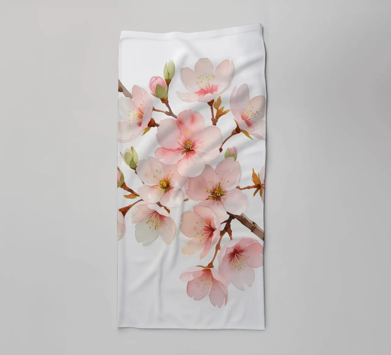 Acquerello sui fiori di ciliegio asciugamano da bagno da Bloom And Brush