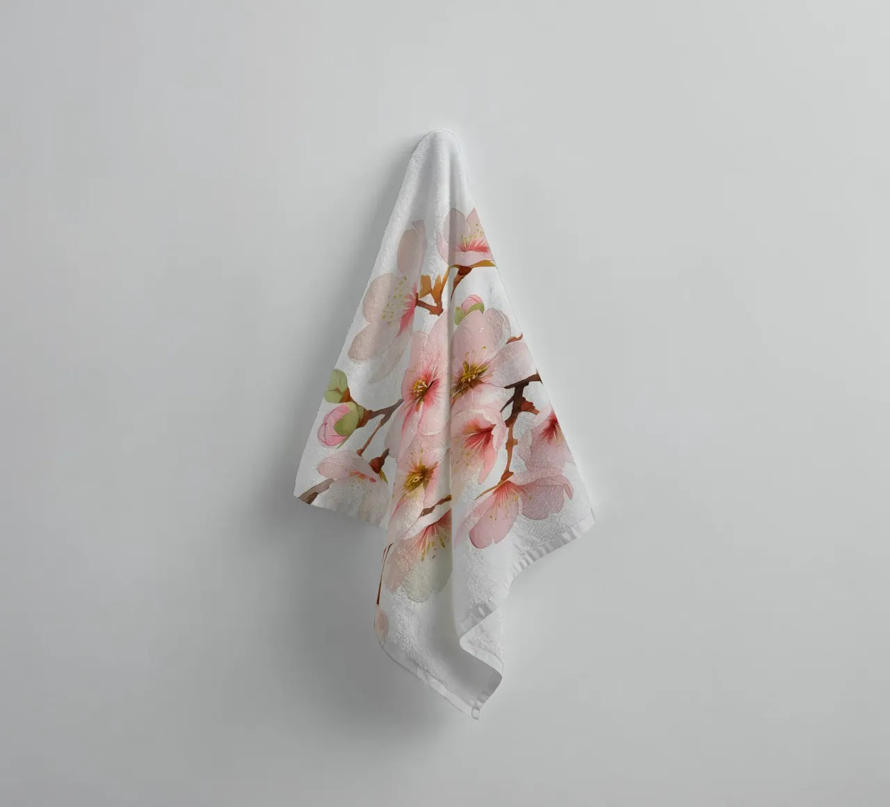 Acquerello sui fiori di ciliegio asciugamano da bagno da Bloom And Brush