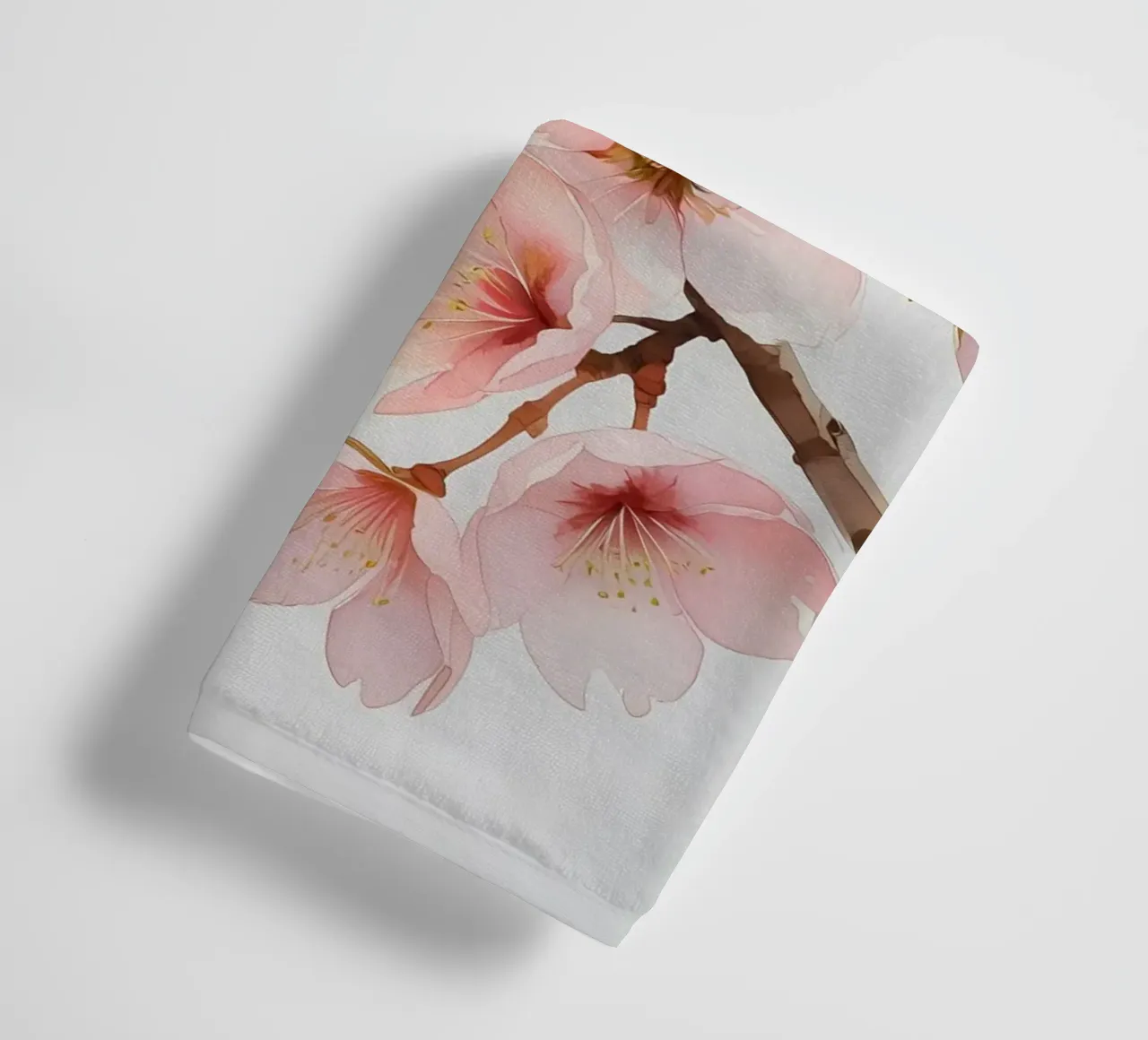 Acquerello sui fiori di ciliegio asciugamano da bagno da Bloom And Brush